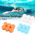 3 Pairs Environmental Swimming Anti-noise Sleeping Ear Plugs Earmuffs Soft Silicone Waterproof. 