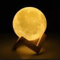 Mind glowing 3D WHITE Moon Lamp Light with stand / Moonlight sensation/ Home décor. 