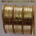 Fancy Antique Metal Bangle In Gold & Silver  And Single Line Diamond Bangle 24 Pieces For Girls With Extra Shinning All Sizes available ( Do, Sawa and Dhai ). 