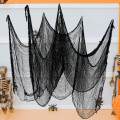 Halloween Black Creepy Cloth, Spooky Halloween Decoration, Home Decor, Gauze 76cmx183cm. 