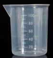 Plastic Graduated Beaker Transparent for Lab Kitchen 100ML. 