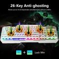 RGB Gaming Keyboard & Mouse Combo - 7 Colour Wired RGB Mouse and Keyboard Set - USB Wired Pack For PC & Laptop - White & Black. 