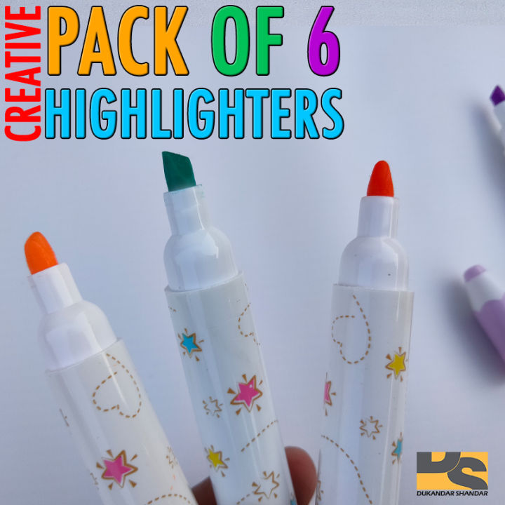 Mini%20Cute%20Pencil%20Shape%20Colourful%20Highlighter%20Markers,%206pcs/set%20Highlighter%20Pens%7C%20Cute%20stationary%20items%20for%20girls%20-%20Image%203