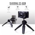 YT-228 Mini Tripod with Phone Holder Clip for Smartphone. 