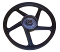 Motorcycle Honda cg125 self/ classic  Alloy rims ( Big hub / imported quality black Trs black polished wheel rims ). 