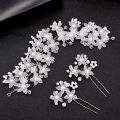 1 Set Wedding Headdress Accessories Hearband Haripin Handmade Flower Pearl Hair Band Headdress Flower Girl Hair. 