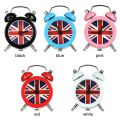 Metal Digital Quartz Clock Small Creative Retro Table Clock UNION JACK Mini Alarm Clock Round. 