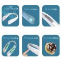 Arctic Air Portable Neck Fan Super Rechargeable | Latest Mini Bladeless Hanging Neck Fans With Quiet Fan Strong Noiseless, USB Recharge For Home Sports, Indoor Outdoor & Travel. 
