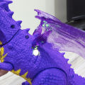 Smoke Dragon Toy With Lights & Sound - Movable Neck and Tyre - Operated Battery - Purple. 