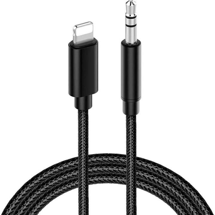 Aux audio cable for iPhone X XS 11 11 Pro 11 Pro Max 8 8Plus 7 7Plus Aux Cable for Car 3.5mm Aux Cable Premium Auxiliary Audio to Car Stereo Speaker Headphone Adapter Support All System Black Daraz.pk