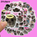 56PCS Sad Hamster Meme Stickers Cute Cartoon Graffiti Decals For Laptop Luggage Water Cup Notebook Jukebox Waterproof Stickers. 