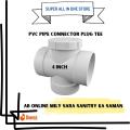 PVC CONNECTION PLUG TEE 3 INCH | PVC CONNECTION PLUG TEE 4 INCH | PVC Connection Plug Tee | Durable PVC Plug Tee for Plumbing | 3 Inch & 4 Inch Sizes. 