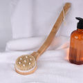 2 Pieces Wooden Bath Shower Brush- Long Handle, Back Body Bath Brush. 