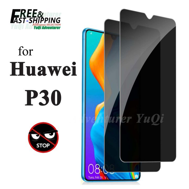 Fee Delivery Case Trace Selection Quick Free Privacy Peep Swipe Spy Screen Protector 2-4 Pieces Anti Film for Huawei P30, Tempered Glass 9H