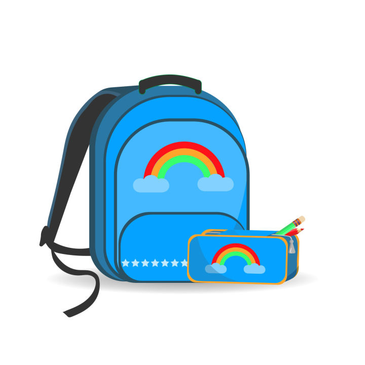 School bag sticker, Pack of 1,  3 x 2 inch sticker