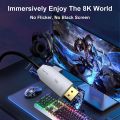 FIBBR 8K DisplayPort 1.4 Fiber Optic Cable DP to DP Cable 32.4Gbps Freesync for Gaming Monitor Graphics Card Laptop TV (15M). 