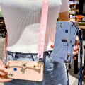 COROGI for Vivo Y93 Back Cover with Lanyard + Wristband Luxury Shiny 6D Plating Maple Leaves Pattern Protective Case Square Bumper Soft Silicone Mobile Phone Cases. 