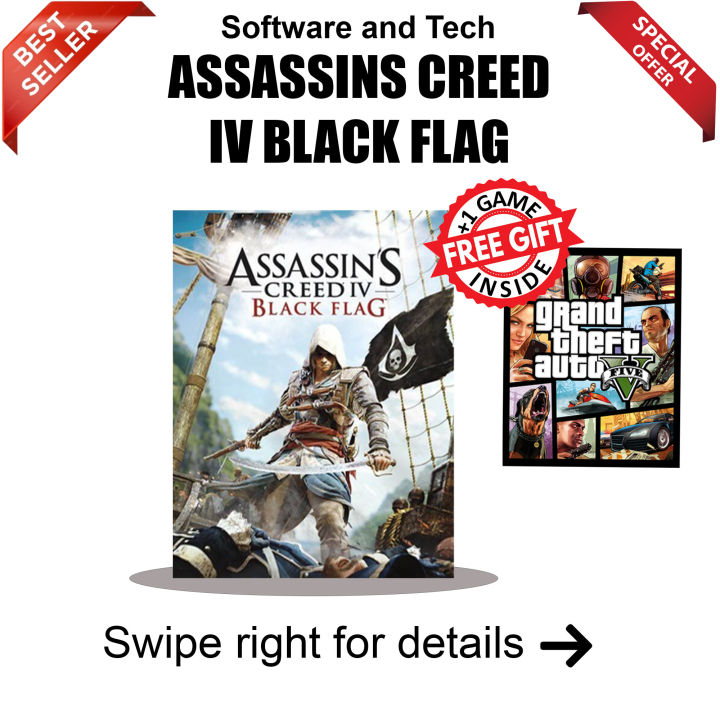 ASSASSINS CREED IV BLACK FLAG - Game For PC with free Gift (Google Drive/ Mediafire)