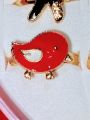 Trendy Cute Fashion Gold Plated Adjustable Rings for Little Girls – Elegant & Colorful Enamel Rings. 
