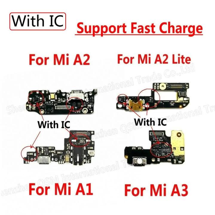 Original Charging Board For Xiaomi Mi A1 A2 lite A3 5X 6X CC9E Dock Flex Connector USB Charge Port Board Spare Parts