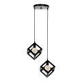 3in1 Base Square Cube Hanging Lamp / 2in1 Base Square Cube Hanging Lamp, Ceiling Lamp, Pendant Lamp, For Home, Office, TV Lounge, Bed Room, Led Light, Led Bulb, Filament Bulb. 