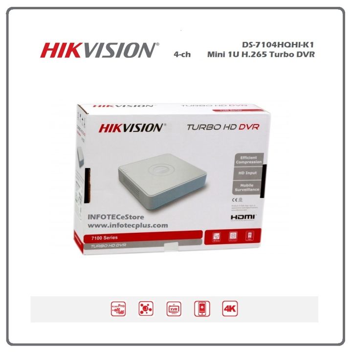 Hikvision 4 Channels Turbo HD DVR- 5MP Supported, 5 Megapixels DVR, 5MP DVR-CCTV camera DVR box-CCTV camera Recorder -CCTV camera Receiver- Hikvision DVR Price in Lahore- Hikvision DVR price in Pakistan-Hikvision DVR for 2MP cameras, Dahua XVR Polo DVR