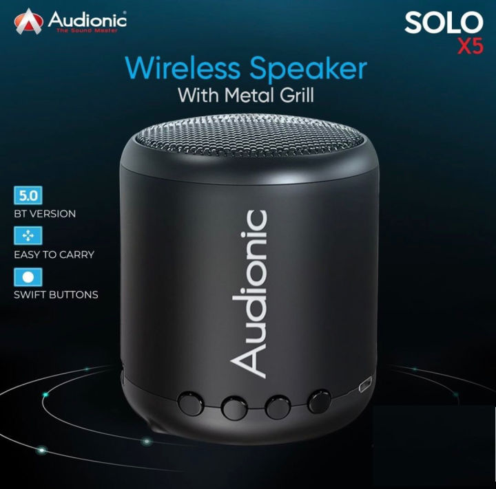 Boss 2 Solo X5 Mini Bluetooth Speaker Wireless Portable HiFi Sound Metal Grill with One Year Warranty