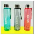 Smart Water Bottle BPA Free Plastic With Stainless Steel Cap 500ml for School College University Office Sports-Gym-Travel. 