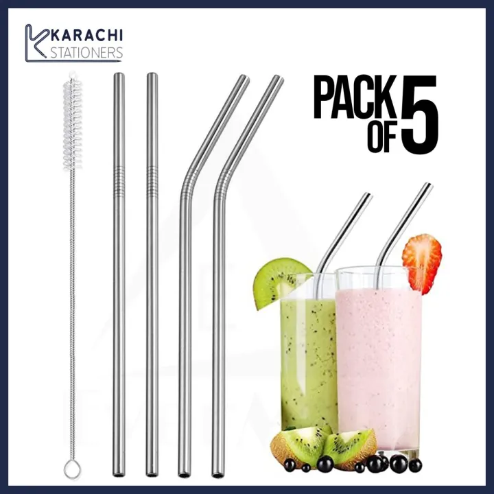 Pack%20of%205%20-%204%20Bent%20Stainless%20Steel%20&%20Golden%20Reusable%20Drinking%20Straws%20With%20Cleaning%20Brush%20Metal%20Straws%20_KIT_%20-%20Image%202