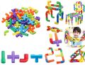 Colorful Creative Pipe Puzzle Building Blocks for Kids - STEM Educational Play, DIY Construction, and Assembly Game - Multicolor Pipe Blocks Set with Wheels. 