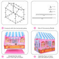 Play House Tent For Kids Princess Candy House Outdoor & Indoor Tent For Girls Kids Play House Castle Tent Toys With Carrying Box,Best Gift for 1-8 Years Old Children Boy Girls (Pink Candy Princess Kids Tent). 
