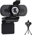 Webcam,1080P HD 110-Degree View Angle Webcam with Microphone. 