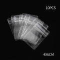 10Pcs Multi-size PVC Zipper Bag Clear Soft Plastic Bag Sealed Anti-oxidation Jewelry Storage Bag Souvenir Universal Packaging. 