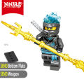 Legoing building Ninja block Jay Zen chi Lloyd Cole Nya Harumi Garmadon compatible legoing ninja movie mini robot toy for kids. 