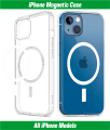 iPhone Clear Magsafe Case - Transparent TPU Silicone Cover. 