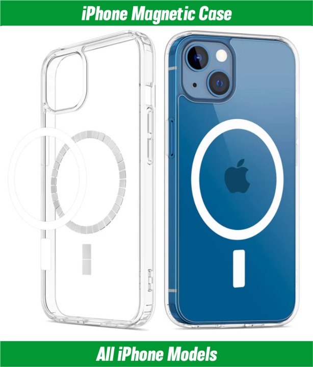 iPhone Clear Magsafe Case - Transparent TPU Silicone Cover