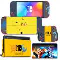 Pokemon Pikachu Skin Cover Sticker Decal For Nintendo Switch Oled Console Joy-Con Controller Dock Skin Vinyl. 