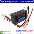 DC 100V 10A Digital LED Voltmeter Ammeter Module with Dual Red-Blue Display, 5-Wire Accurate DC Voltage & Current Meter for Power Supply & DIY – by Electrica. 