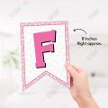 First Teeth Digital Birthday Banner, Baby Girl for 6 Months, 1/2 Year Birthday Bunting & Wall Hanging Decoration. 