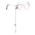 Kawaii Glasses With Chain Cosplay Decor Cute Sakura Pendant Eyeglasses Retro Round Glasses Clear Lens For Men Women Metal Frame. 