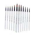12 Pieces Professional Fine Tip Paint Brush Set Round Pointed Tip Nylon Hair Artist Acrylic Brush for Acrylic Watercolor Oil Painting. 