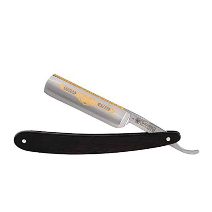 DM INTL Razor Blade Quality Handle Stainless Steel Barber Shaving Beard Straight Cut Throat Folding Safety Face Cleaner Personal Care Use In Saloons For Men And Boys Ustra 22 Cm Black