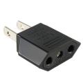 Round to Flat Power Plug Convertor - Black A. 