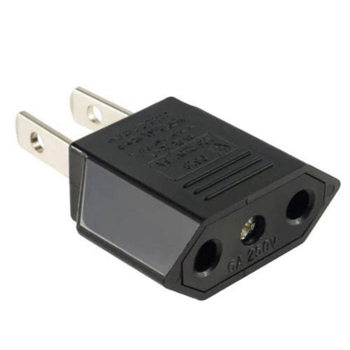 Round to Flat Power Plug Convertor - Black A