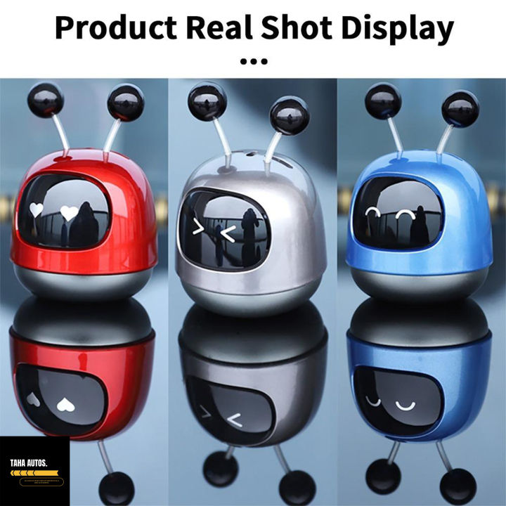 Mini Robot Car Air Freshener Perfume Flavoring Ventilation Auto Creative Air Vent Clip Outlet Aromatherapy Deodorant Car Interior