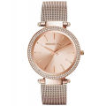 Michael Kors Rose Gold Dial Rose Gold Mesh Bracelet Watch For Women MK-3369. 