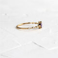 ROXI real S fashion 18k gold rings purple diamond rings women engagement. 