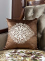 Multicolor Square 16x16 Luxury Velvet Cushion Cover Sets with Embroidery Slick with Side Zip. 