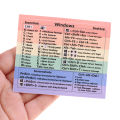Windows Keyboard Reference Shortcut Cheat Sheet Sticker Water Proof Rainbow MJ. 