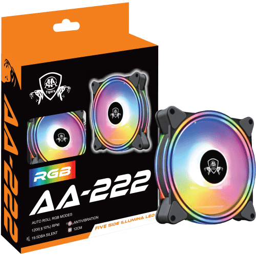GAMING GEAR AA-222 FIVE SIDE RING STILL RGB CASE FAn